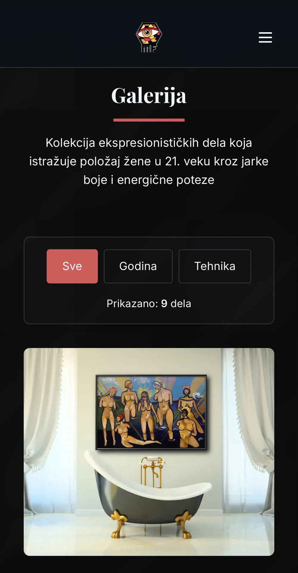 Sajt Milene Ferenčević na telefonu, lični portfolio sa galerijom, izrada Komet